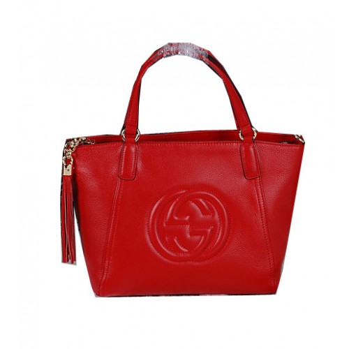 Gucci Soho Original Leather Top Handle BagS 369176 Red