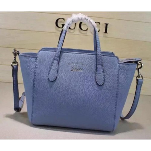 Gucci Swing mini Leather Top Handle Bags 368827 Light Blue