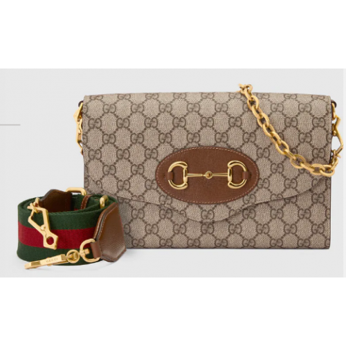 Gucci canvas Horsebit 1955 small bag 677286 brown