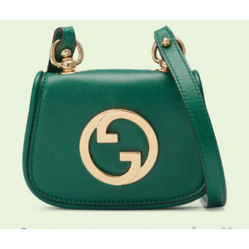 Gucci mini Blondie card case wallet 698635 Emerald green