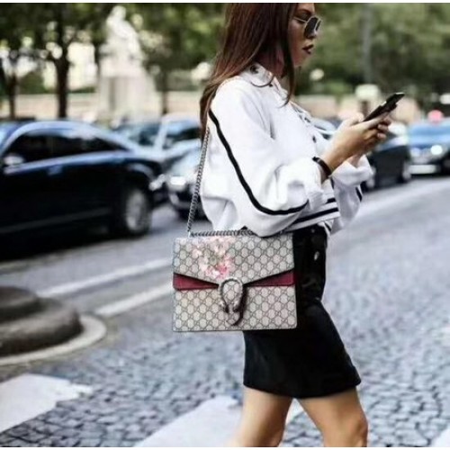 Gucci Dionysus GG Canvas Shoulder Bag 403348 Wine