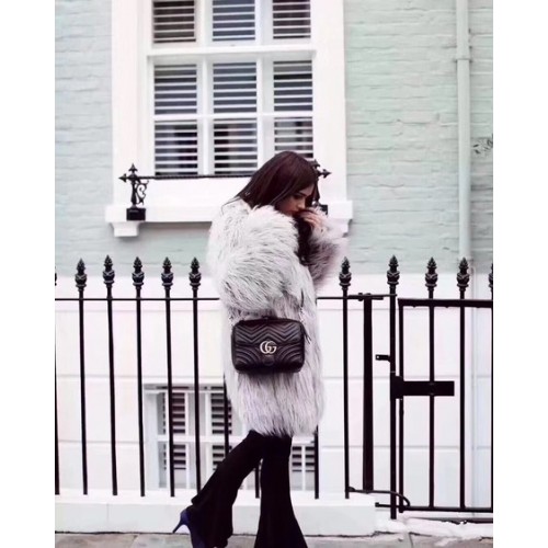 Gucci GG Marmont Small Shoulder Bag 498100 Black