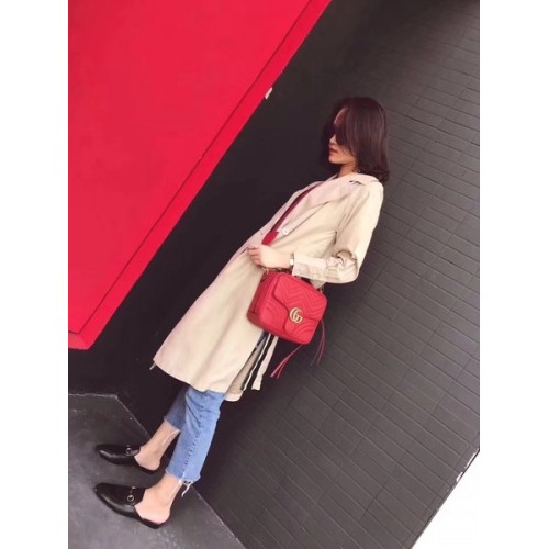 Gucci GG Marmont Small Shoulder Bag 498100 Red