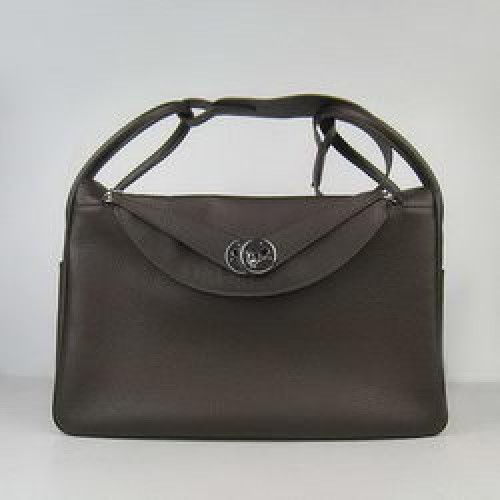 Hermes Lindy 34CM Shoulder Bag Dark Coffee