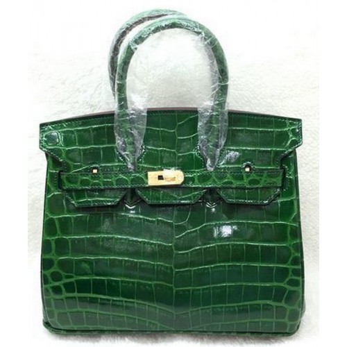 Hermes Birkin 25CM Tote Bag Croco Leather H25TCO Green