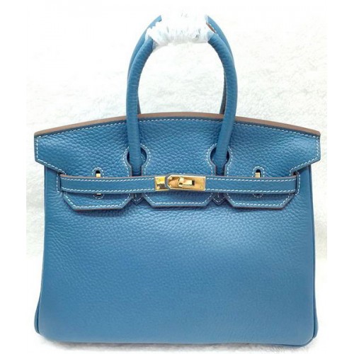 Hermes Birkin 25CM Tote Bag Original Leather H25T Blue