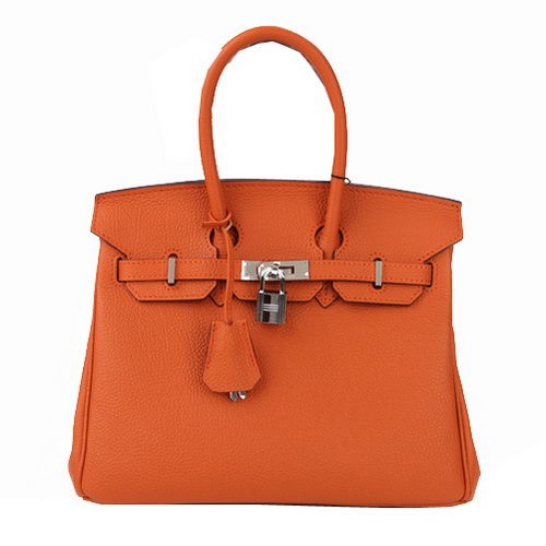 Hermes Birkin 25CM Tote Bags Orange Original Leather Gold