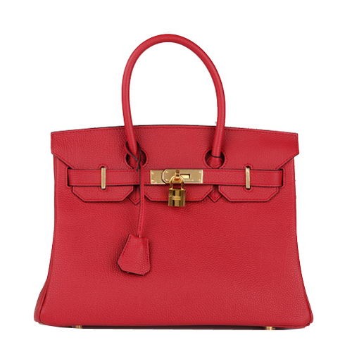 Hermes Birkin 30CM Tote Bag Burgundy Original Leather H30 Gold
