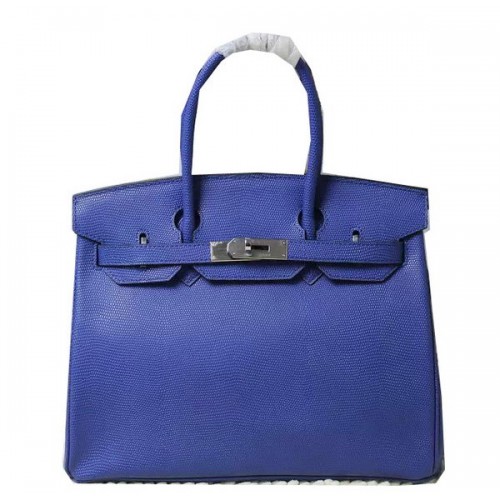 Hermes Birkin 35CM 30CM Tote Bag Lizard Leather H35H30 Blue
