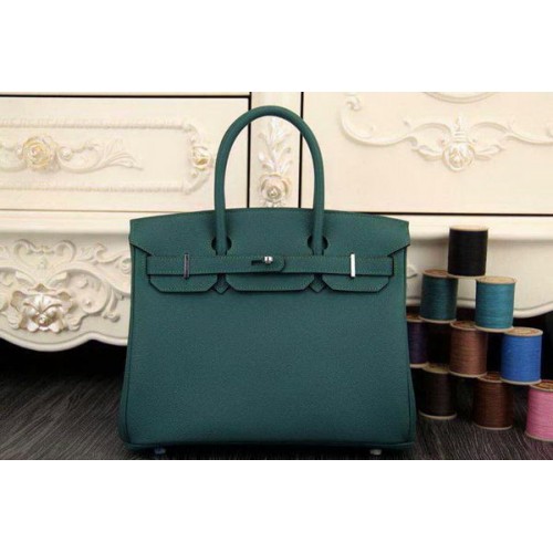Hermes Birkin 35CM 30CM Tote Bag Original Leather HB35O Dark Green
