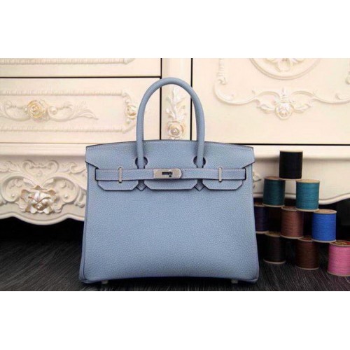 Hermes Birkin 35CM 30CM Tote Bag Original Leather HB35O Light Blue