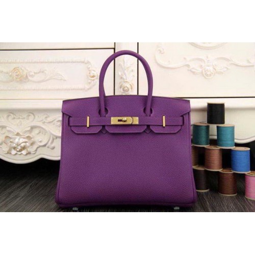 Hermes Birkin 35CM 30CM Tote Bag Original Leather HB35O Purple