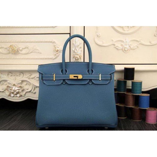 Hermes Birkin 35CM 30CM Tote Bag Original Leather HB35O SkyBlue