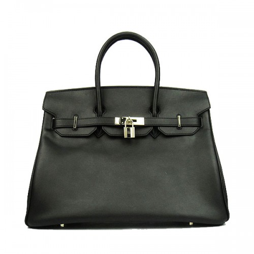 Hermes Birkin 35CM Tote Bag Black Smooth Leather H6089 Gold
