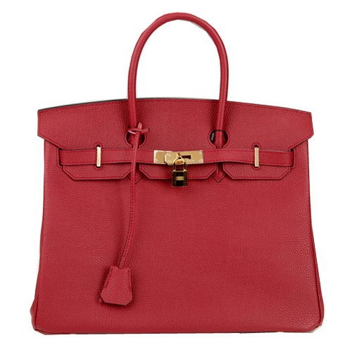 Hermes Birkin 35CM Tote Bag Burgundy Original Leather H35 Gold