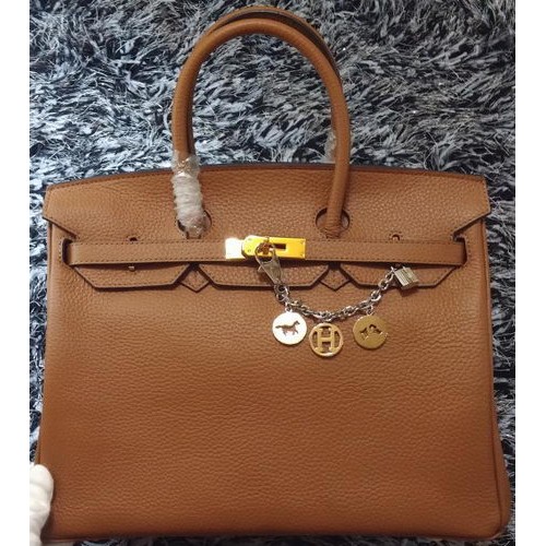 Hermes Birkin 35CM Tote Bag Litchi Leather HB35GL Wheat