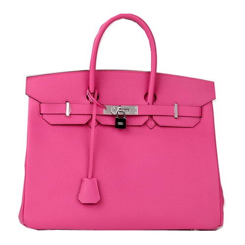Hermes Birkin 35CM Tote Bag Peach Original Leather H35 Silver