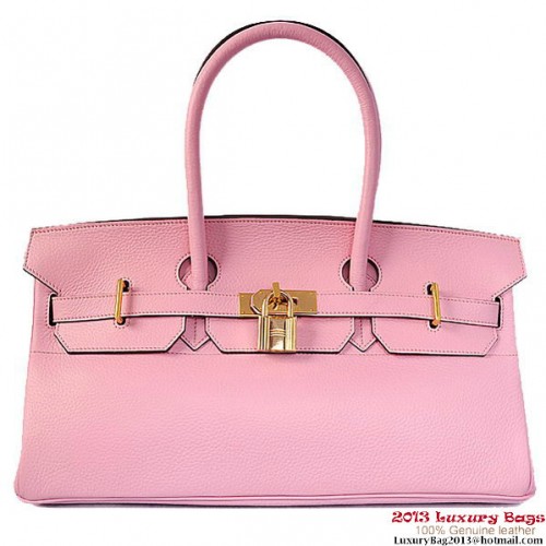 Hermes Birkin 42cm JPG Birkin Togo Leather Bag Pink Gold