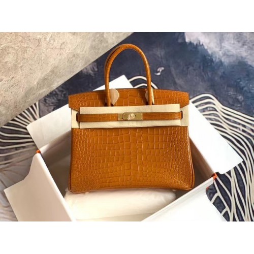 Hermes Birkin Bag Original Leather crocodile HBK35 brown
