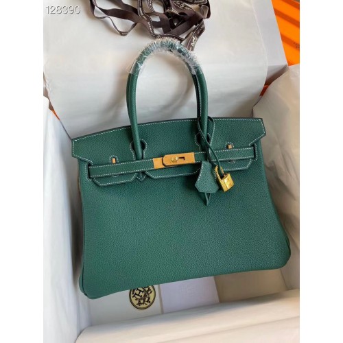 Hermes Birkin Bag Original Togo Leather 17825 Green