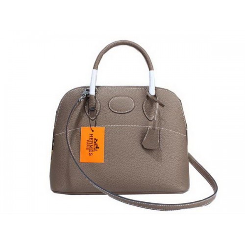 Hermes Bolide 31CM Calfskin Leather Tote Bag H509083 Grey
