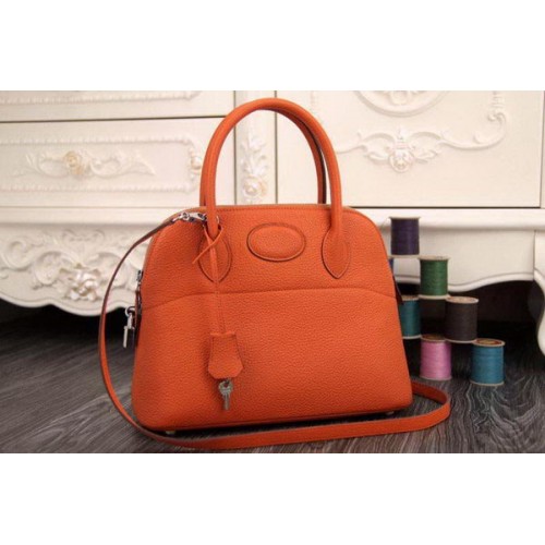 Hermes Bolide 31CM Original Leather Tote Bag Orange