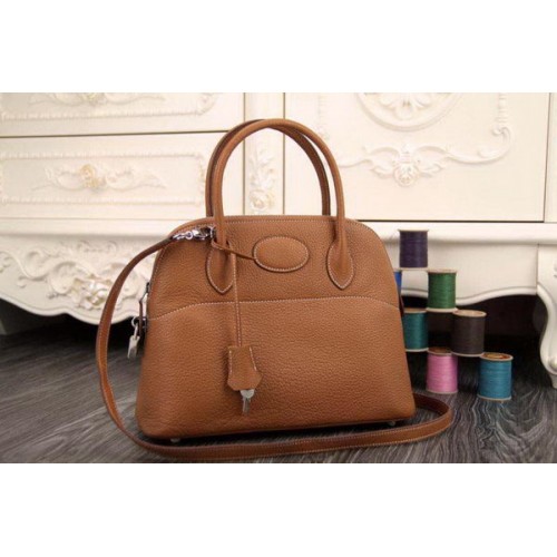 Hermes Bolide 31CM Original Leather Tote Bag Wheat
