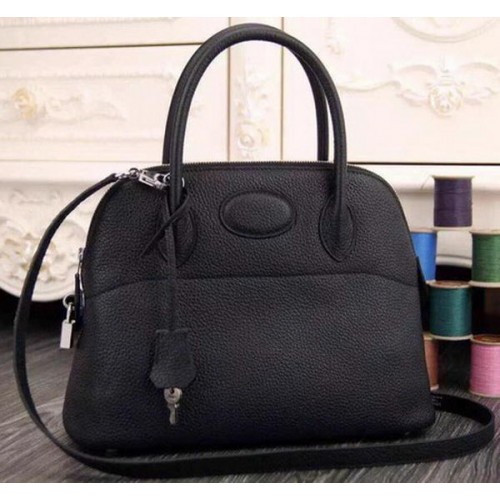 Hermes Bolide 37CM Calfskin Leather Tote Bag B1004 Black