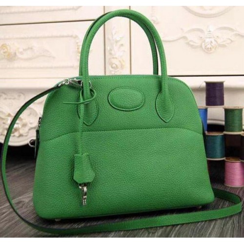 Hermes Bolide 37CM Calfskin Leather Tote Bag B1004 Green