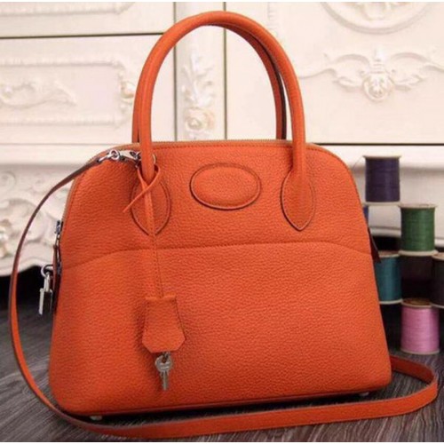 Hermes Bolide 37CM Calfskin Leather Tote Bag B1004 Orange