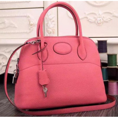 Hermes Bolide 37CM Calfskin Leather Tote Bag B1004 Pink