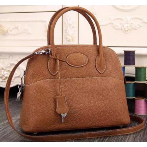 Hermes Bolide 37CM Calfskin Leather Tote Bag B1004 Wheat