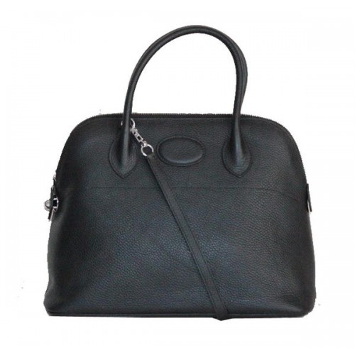 Hermes Bolide 37CM Calfskin Leather Tote Bags H509084 Black