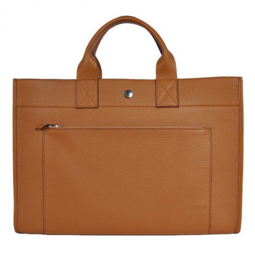 Hermes Briefcase 40CM Bag Clemence Leather Camel