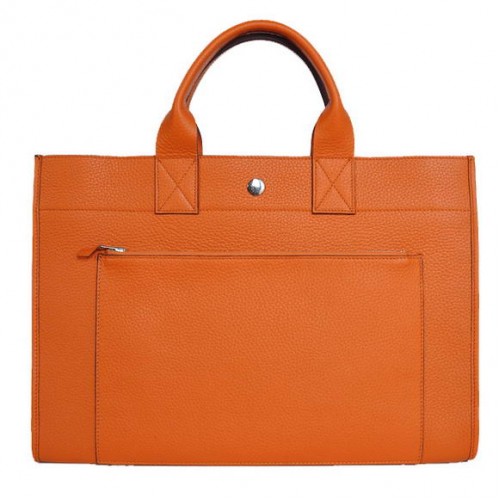 Hermes Briefcase 40CM Clemence Leather Bag Orange