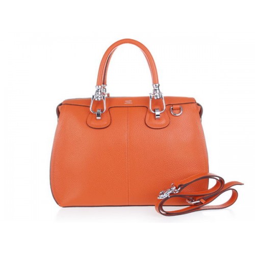 Hermes Calfskin Leather Shoulder Bag H0322 Orange
