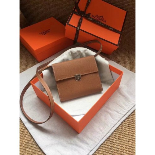 Hermes Clutch Epsom calfskin H0589 brown