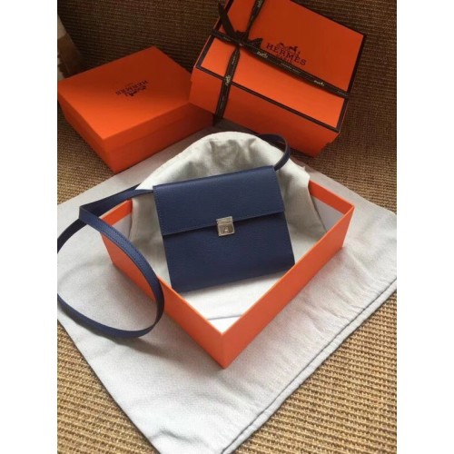 Hermes Clutch Epsom calfskin H0589 Dark Blue