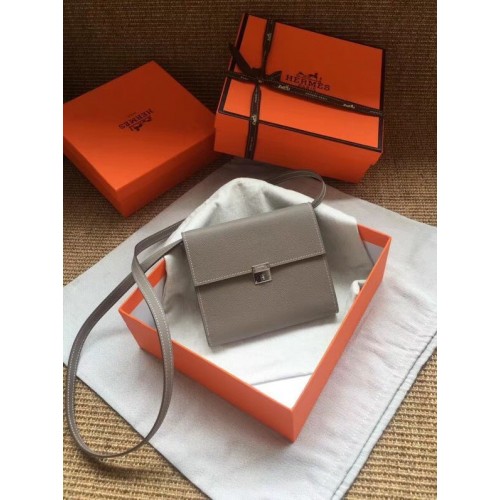 Hermes Clutch Epsom calfskin H0589 grey