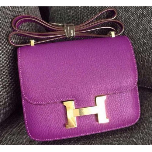 Hermes Constance Bag Calfskin Leather H9999 Purple