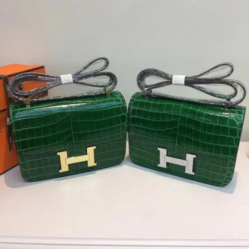 Hermes Constance Bag Croco Leather H9978C Green