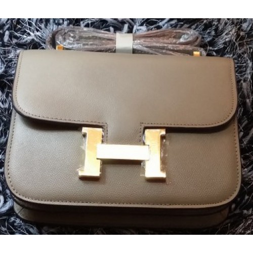 Hermes Constance Bag Litchi Leather H9998 Grey