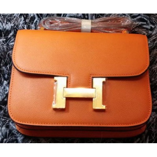 Hermes Constance Bag Litchi Leather H9998 Orange