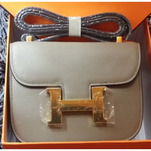 Hermes Constance Bag Litchi Leather H9999L Grey