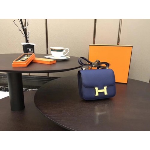 Hermes Constance Bag Original Calfskin Leather H9910 Blue