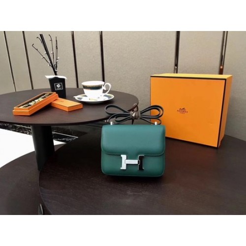 Hermes Constance Bag Original Calfskin Leather H9910 Green