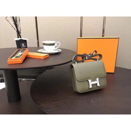 Hermes Constance Bag Original Calfskin Leather H9910 Grey