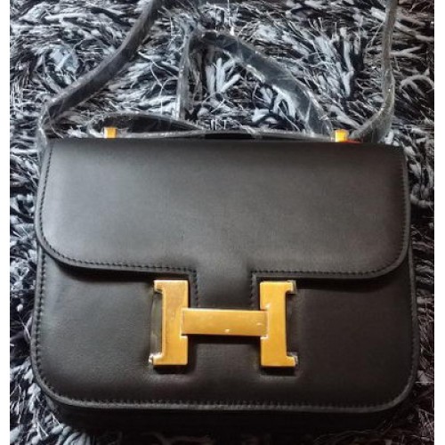 Hermes Constance Bag Smooth Leather H9998S Black