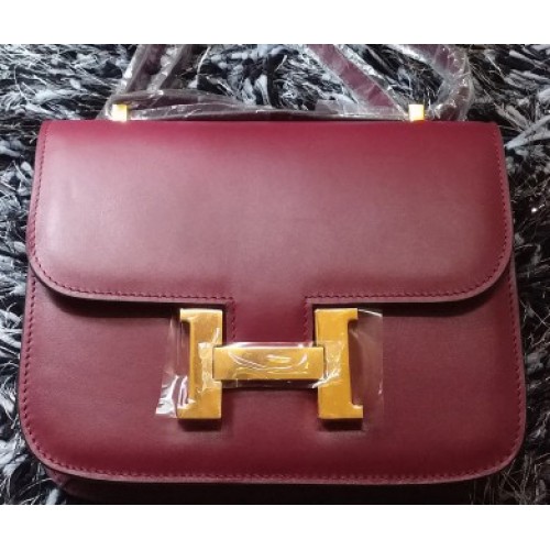 Hermes Constance Bag Smooth Leather H9998S Burgundy