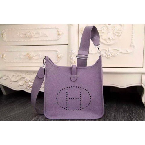 Hermes Evelyne 28cm Messenger Bag Original Leather H1188 Lavender